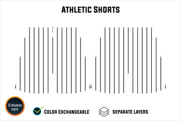 Dynamic Performance Ready Latest Sports Wear Athletic Shorts Vector Design for Fitness Focused Athletes with Customizable Modifiable editable Adjustable  Edit Friendly Versatile illustration 