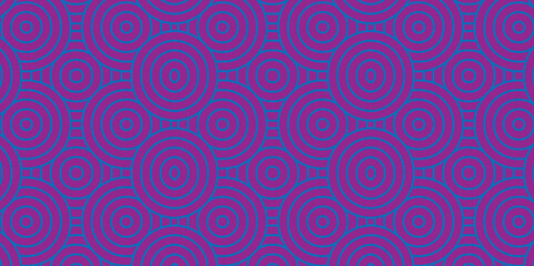 Seamless pink pattern with circles fabric curl backdrop. Seamless overloping pattern with waves pattern with waves and pink geomatices retro background.