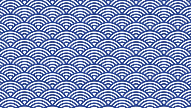 Motion background of classical japanese patterns