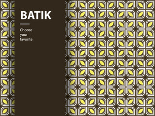 Fototapeta na wymiar ethnic batik vector indonesian pattern fashion seamless vintage textile abstract flat culture art