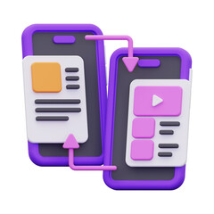 3d sharing content icon