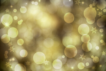 Obraz premium Golden Sparkling Christmas Background With Copyspace