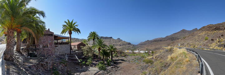 Landschaft bei Veneguera auf der Insel Gran Canaria - obrazy, fototapety, plakaty