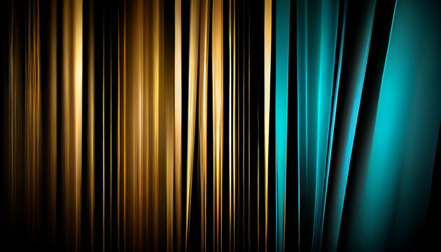 Abstract black light gold background. Color gradient, full frame, Ai generated image