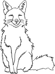Smiling friendly fox for kids and teenagers