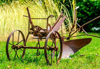old plow at a farm