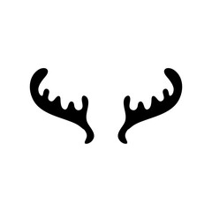 Antlers vector silhouette. Vector illustration 