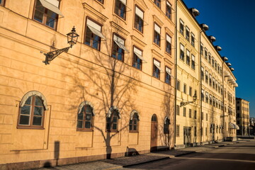 Fototapeta na wymiar stockholm, schweden - fassaden auf der insel gamla stan