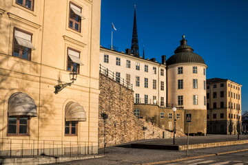Fototapeta na wymiar stockholm, schweden - gebäude auf der insel gamla stan