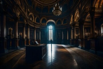 Fototapeta premium interior of the church Generated Ai