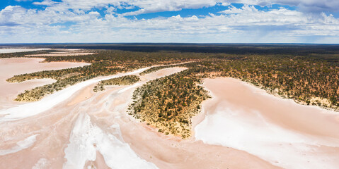 Panorama of the salt lake delta in Western Australia
Aerial view, Australia, Ozeania