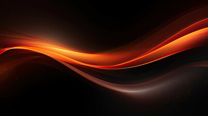 Red, orange, and black fluid gradient, futuristic chromatic waves, abstract background, wallpaper, smooth and curved lines