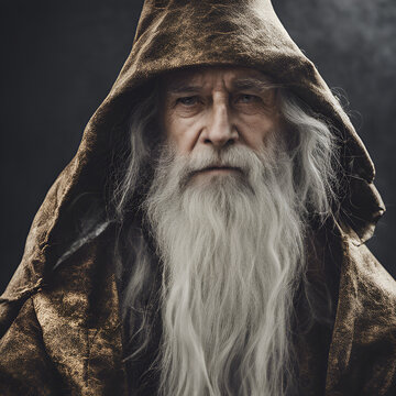Portrait of a wizard with beard