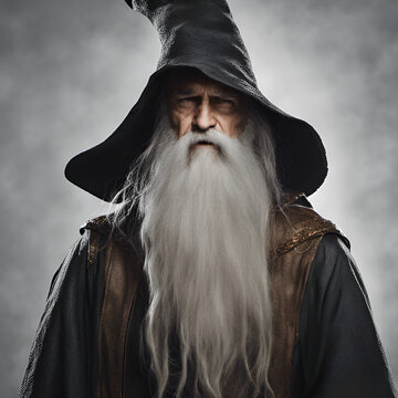 Portrait of a wizard with beard