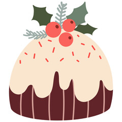 chocolate cake with cherry, cake, christmas cake