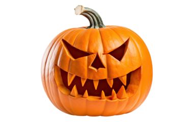 Jack O' Lantern, cut out. Halloween pumpkin, the main symbol of the Happy Halloween holiday