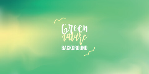 Yellow and green liquid blurred gradient watercolor abstract background for spring banner design - 642158561
