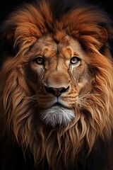 Lion of Judah, exuding strength and power. Christian conceptual illustration. AI-generated image	
