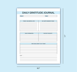 Daily gratitude journal kdp interior