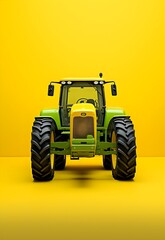 depiction of a tractor, capturing the essence of rural farming and agriculture.