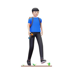 3d travel photographer illustration
