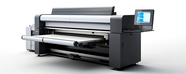 Modern large format printer. New design of format Printers on white background.
