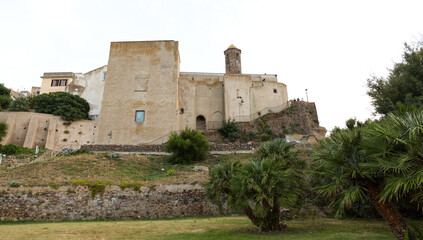 Fototapeta na wymiar Medieval castle in Castelsardo Sardinia 