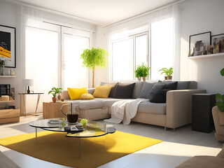 Modern interior apartment Living room design