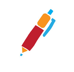 Pen icon illustration isolated vector sign symbol