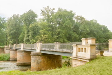 Poland-Germany Border, Muskauer Park, English Bridge on the Lusatian Neisse River