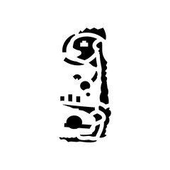 inner alchemy taoism glyph icon vector. inner alchemy taoism sign. isolated symbol illustration - obrazy, fototapety, plakaty