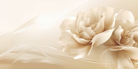 Beautiful abstract beige and white impressionistic floral design background. beautiful Generative AI AIG32