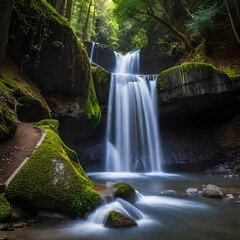 Obraz premium waterfall in the forest