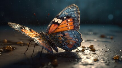 Fototapeta na wymiar Illustration of butterflies with beautiful background