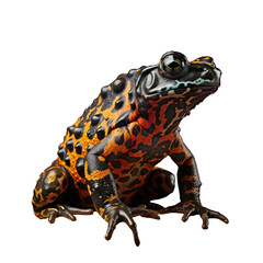 Bombina orientalis a firebellied toad against a transparent background