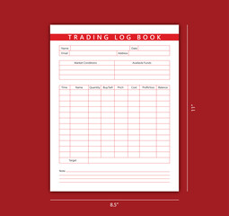 Trading Log Book kdp interior
