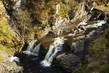 waterfall in the mountains