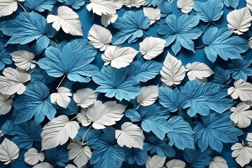 Blue Leaves Background, Beautiful Leaves Wallpaper, Leaves Background, Leaves Wallpaper, AI Generative