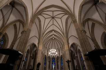 Detalhes da arquitetura nterior da Catedral de S&atilde;o Pedro de Alc&acirc;ntara, Petr&oacute;polis, Rio de Janeiro