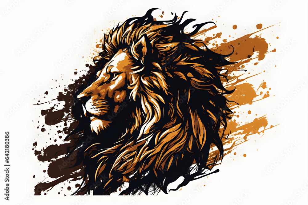 Wall mural lion logo design