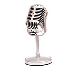 retro microphone isolated on transparent no background png