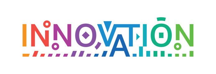 innovation logo on white background. innovation concept
