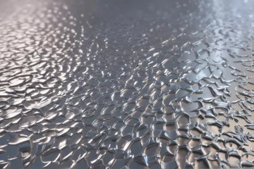 Fotobehang Silver Metal Texture, Silver Metallic Texture, Metallic Texture, Metal Background, Silver Texture, AI Generative © Forhadx5