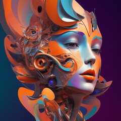   an abstract or surreal artwork that can be used as a digital painting or print.