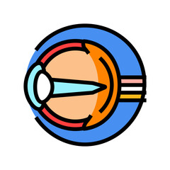 changes vision disease symptom color icon vector. changes vision disease symptom sign. isolated symbol illustration