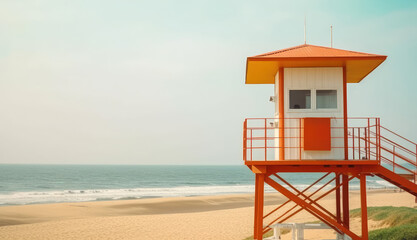 Lifeguard hut on the beach