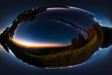 360 Seamless Twilight/Night Sky Panorama in Spherical(Equirectangular) format 