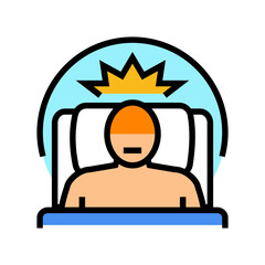 difficulty sleeping disease symptom color icon vector. difficulty sleeping disease symptom sign. isolated symbol illustration