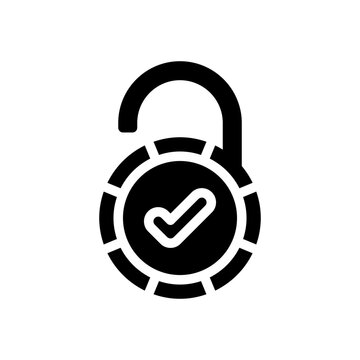 unlock glyph icon
