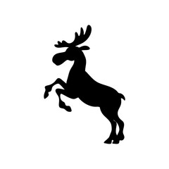 christmas deer silhouettes vector 